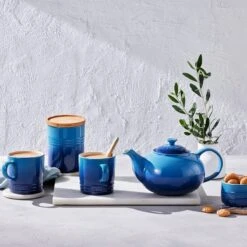 Le Creuset Voorraadpot Met Houten Deksel ø 10 X 12 Cm Aardewerk Azure -Kookwinkel Keuken Verkoopwinkel 60825542200099 alt5
