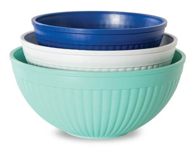 Nordic Ware Prep & Serve Mengkommenset Kunststof Blauw 3-delig 1 Nordic Ware Prep & Serve Mengkommenset Kunststof Blauw 3-delig
