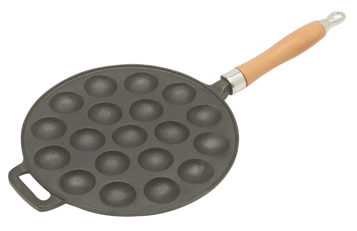 Vogels Oldenhof Poffertjespan ø 25 Cm Gietijzer Met Houten Steel