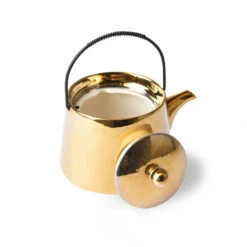 HK Living ACE6740 Bold & Basic Theepot 700 Ml Aardewerk Goudkleurig 6 HK Living ACE6740 Bold & Basic Theepot 700 Ml Aardewerk Goudkleurig -Kookwinkel Keuken Verkoopwinkel ace6740 lr b 01