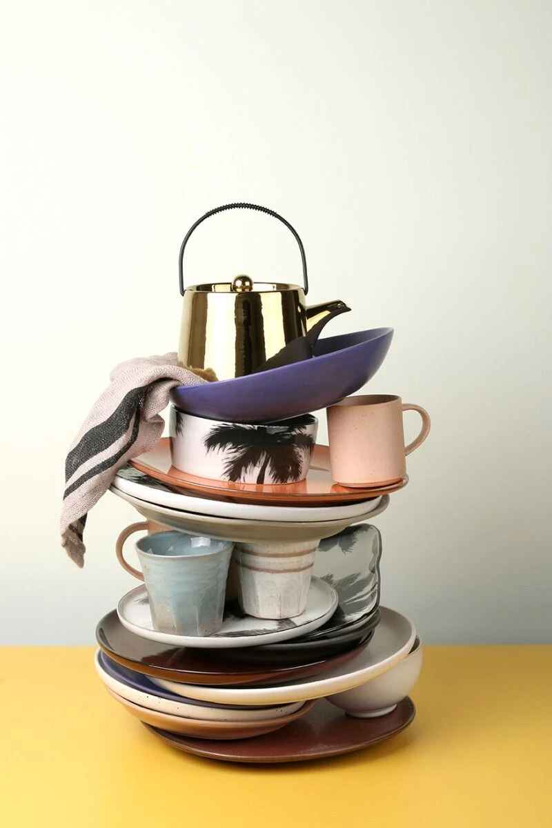 HK Living ACE6740 Bold & Basic Theepot 700 Ml Aardewerk Goudkleurig 4 HK Living ACE6740 Bold & Basic Theepot 700 Ml Aardewerk Goudkleurig - Afbeelding 4