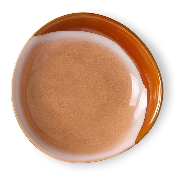 HK Living 70's ACE6957 Hills Diep Bord ø 21,7 Cm Roze-bruin 2 Stuks 2 HK Living 70's ACE6957 Hills Diep Bord ø 21,7 Cm Roze-bruin 2 Stuks - Afbeelding 2