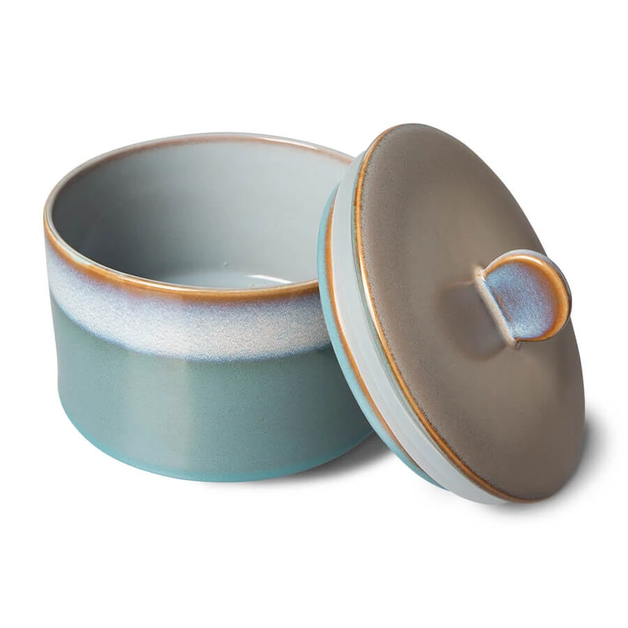 HK Living 70's ACE7081 Dusk Voorraadpot 1,65 Liter Aardewerk - Afbeelding 3