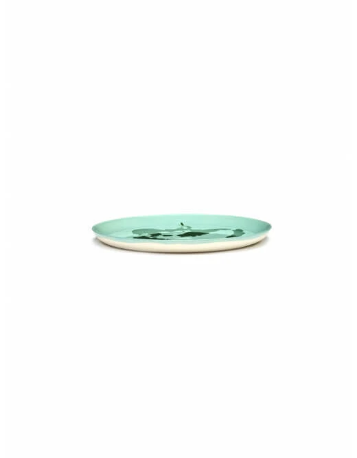 Serax Feast By Ottolenghi Bord L ø 26 Cm H 2 Cm Aardewerk Azure + Pepper Green