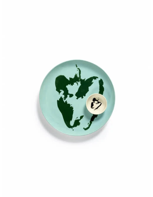 Serax Feast By Ottolenghi Bord L ø 26 Cm H 2 Cm Aardewerk Azure + Pepper Green - Afbeelding 3