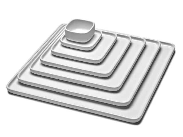 Serax HEII Marcel Wolterinck Bord Vierkant 20 X 20 Cm Porselein Wit - Afbeelding 2