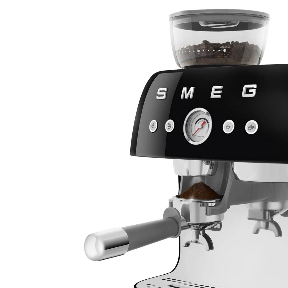 Smeg 50's Style Handmatige Espressomachine 2,4 Liter Zwart 4 Smeg 50's Style Handmatige Espressomachine 2,4 Liter Zwart - Afbeelding 4