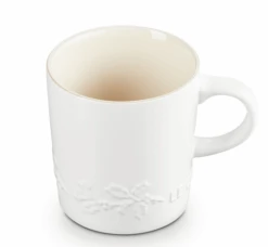 Le Creuset Holly Collectie Mok 200 Ml Aardewerk Katoenwit -Kookwinkel Keuken Verkoopwinkel lc 20200529 zs ps fs 60303204311511 003