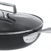 Cristel Castel'pro Exceliss+ Ultralu Sauteerpan Met Anti-aanbaklaag En Glasdeksel ø 28 Cm Aluminium Zwart