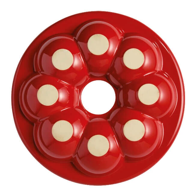 Emile Henry Broodbakvorm Kroonvormig ø 30,5 Cm Aardewerk Rood 4 Emile Henry Broodbakvorm Kroonvormig ø 30,5 Cm Aardewerk Rood - Afbeelding 4